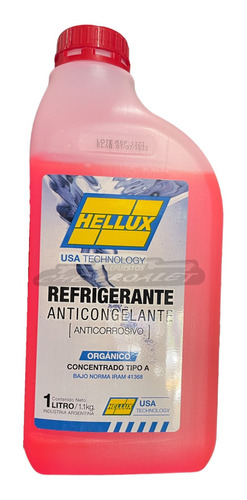 Liquido Refrigerante Organico Rojo 1 Litro Puro Tipo A 