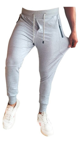 Pantalón Sudadera Jogger Material Lycra (skinny) Para Gym