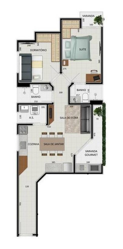 Imagem 2 de 2 de Apartamento No Bairro Centreville Poços De Caldas- Mg. - Ap1757