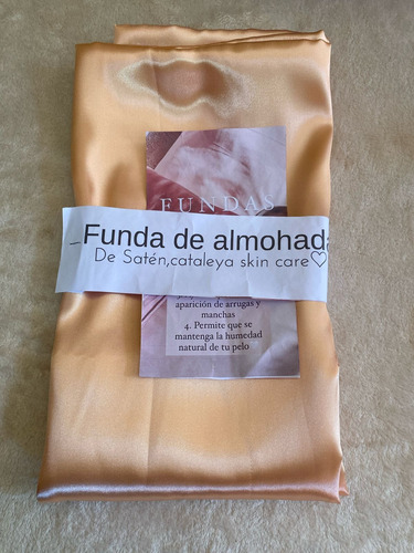 Kit 1 Funda De Almohada Antifrizz+2 Scrunchie D Saten Regalo Dorado
