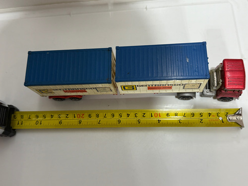 Camión Contenedores Super King Matchbox Grande Tipo 1:43 Rojo (Usado)