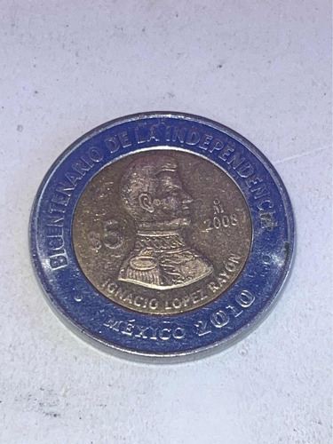 Moneda $5 Bicentenario De La Independencia