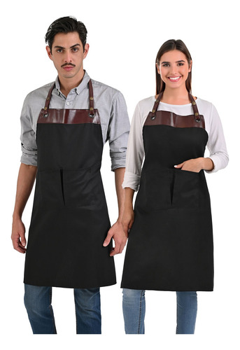 Mandil Unisex Con Vinil Para Chef: Resistente Negro