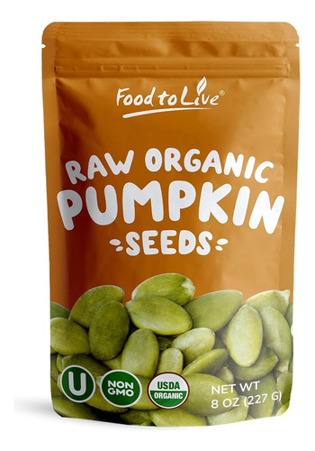 Semillas De Calabaza Germinadas Orgánicas Food To Live, 8 On