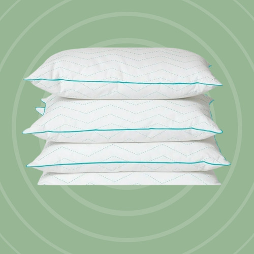 Almohada Tipo Soñare Zigzag Vero Hogar King Blanco Zigza