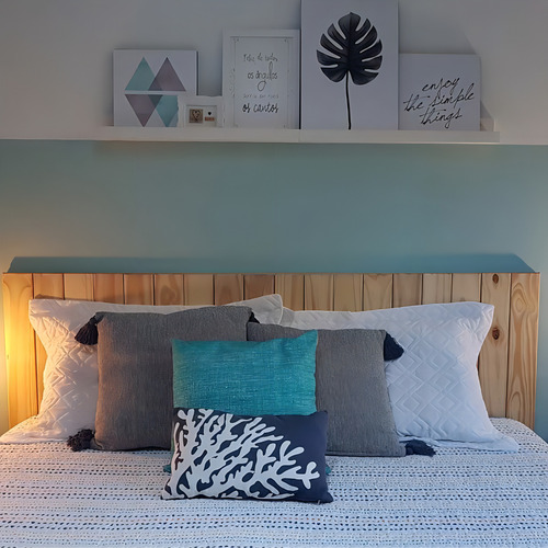 Cabecero acolchado para cama tamaño queen, decoración de dormitorio, 23 láminas, estándar, color maduro