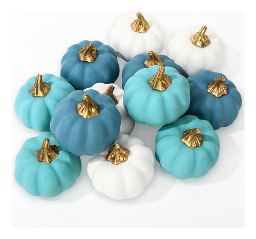 Anydesign 12 Calabazas Artificiales, Mini Calabazas Artifici