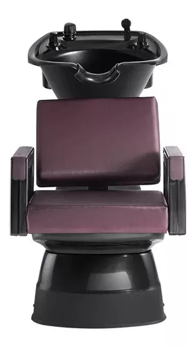 Cadeira Reclinável Dompel Barbeiro Maquiagem Barber Square-Vinho