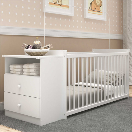 Comoda Cuna Con Colchon My Baby Color Blanco