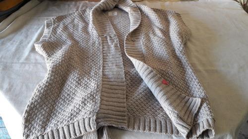  Cardigan Saquito Lana Beige Lo66sin Mangas Divina!!!