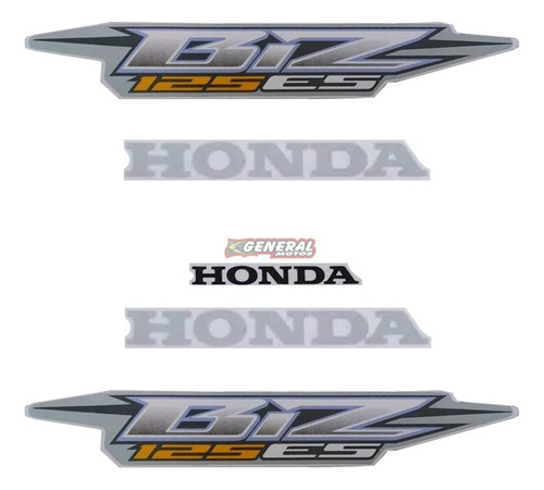 Kit Adesivo Jogo Faixas Moto Honda Biz 125 2006 Es Prata