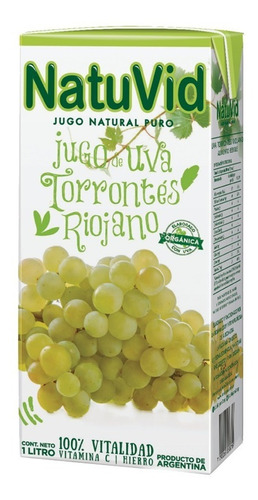 Jugo De Uva Torrontes Riojano 1 Und X 1lts. Natuvid