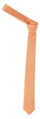 Corbata Ajustada De 2 De Color Liso Para Hombre, Salmón Cla