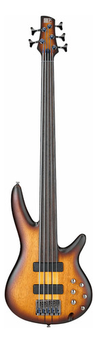 Baixo elétrico Ibanez Srf705 Brown Burst Flat Fretless Cor marrom