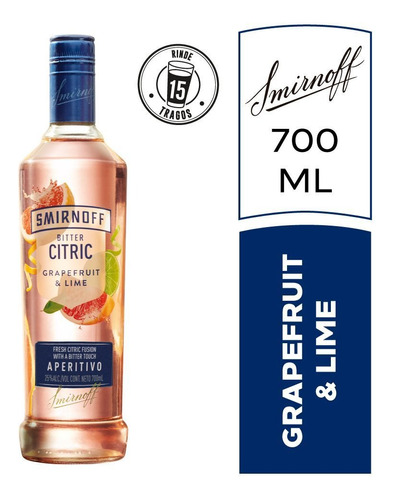 Aperitivo Smirnoff Bitter Citric 700ml