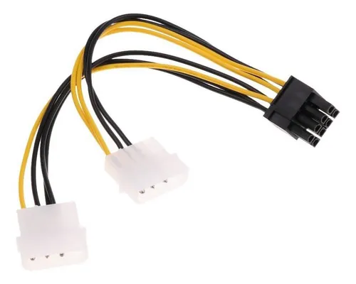 Adaptador Dual Pci-e De 4 Pines A 8 Pines (6+2 Pines)