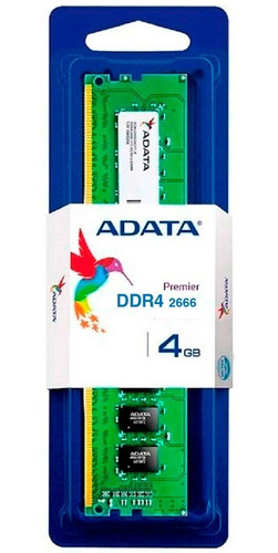 Imagen 4 de 4 de Memoria Ram 4gb Para Pc Ddr4 2666 Adata