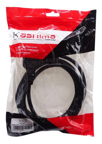 Imagen 5 de 5 de Cable De Poder Trebol Para Notebook 1.8 Metros Kashima