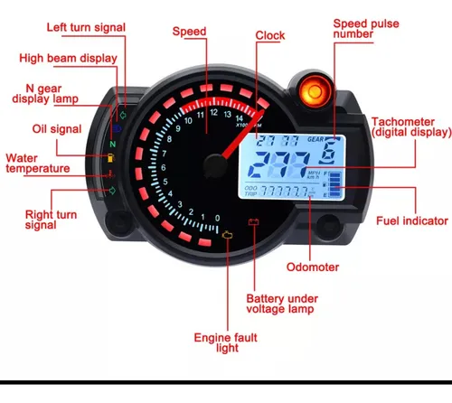 Velocimetro Odometro Tablero Digital Moto Mas Sensor