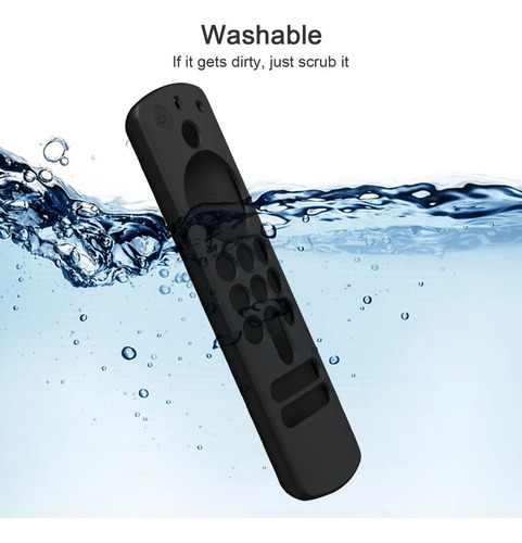 USTIYA Funda Smart TV Control Remoto Case Para Amazon Fire Tv Stick 2021 Alex Silicona Protector Carcasa Color Negro Silicio Cover