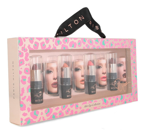 Set De Labiales Paris Hilton Set 19 Lipstick Collection Acabado Natural Color Multicolor