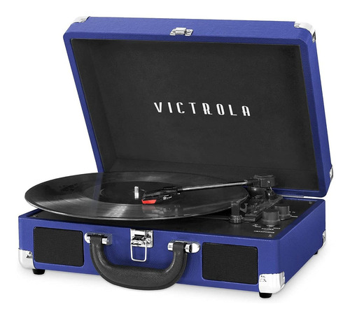 Victrola Tocadisco Vintage Portatil 3 Velocidade Altavoz