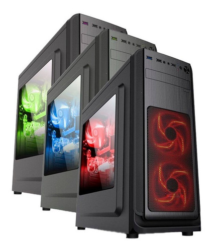 Gabinete Gamer Acrilico Xway Hunter 01141 3 Fans 120m Usb3.0