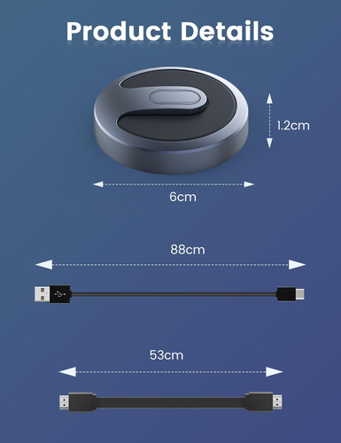 Adaptador Inalámbrico Hdmi Display Dongle, Portátil Plug & P