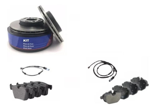 Kit Discos Del + Pastillas + Sensor Freno Bmw X3 F25 X4 F26