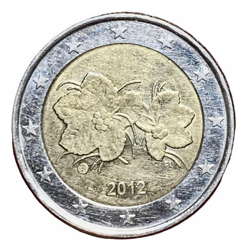 Moneda 2 Euros Finlandia 2012 Km 130 Bimetalica Flores