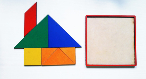 40 Tangram 15x15cm. Pintados Con Base. Instructivos