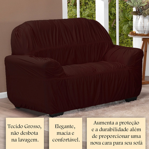 Protetor Capa De Sofá 2 Lugares King Malha Diversas Cores