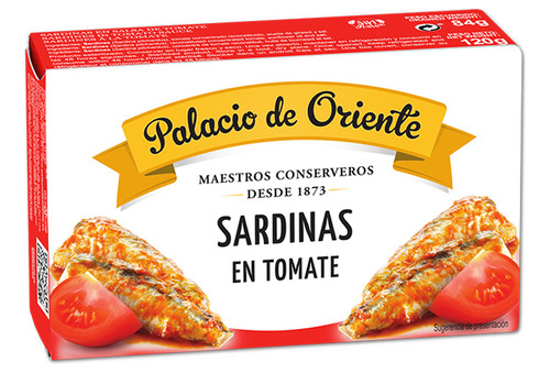 3pz Sardinas En Salsa De Tomate Palacio Oriente Gourmet