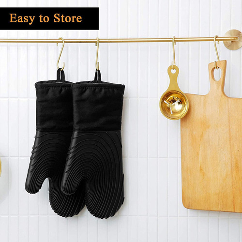 Guantes De Silicona Para Horno N, 1 Par, Extralargos Y Flexi