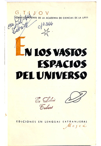 En Los Vastos Espacios Del Universo - G.tijov (Usado)