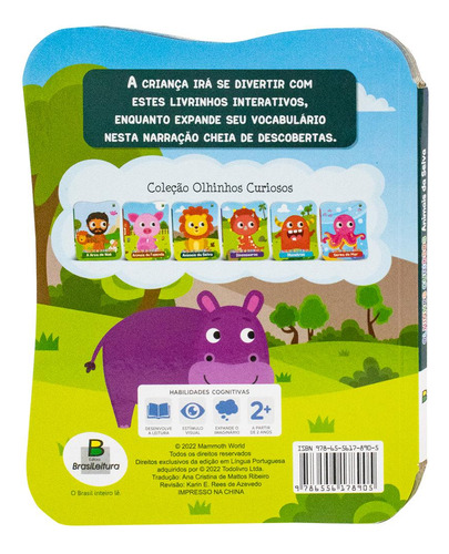 Olhinhos Curiosos: Animais Da Selva, De Mammoth World. Editora Brasileitura, Capa Dura Em Português, 2023