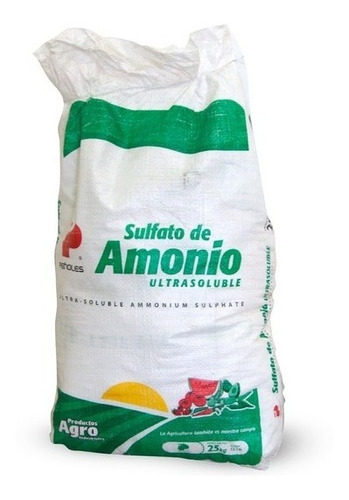 Sulfato De Amonio 20 Kgs, Fertilizante, Jardineria, Agricul