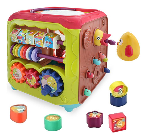 Juguete Cubo De Aprendizaje Para Bebé Con Luz Y Sonido