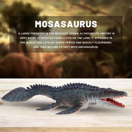 Para Adornos De Animales De Juguete Mosasaurus Con Boca