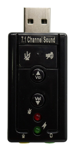 Placa De Sonido Usb Externa Audio 3d 7.1  Microcentro Gtia