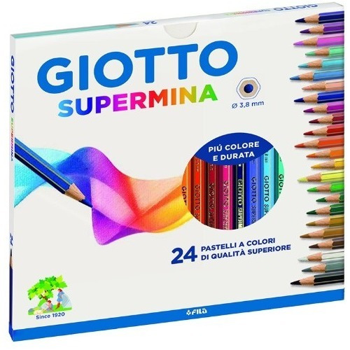 Lápices Giotto Supermina X 24u Mina Gruesa 3,8 Italia