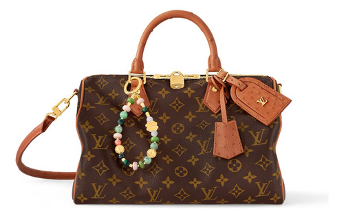 Bolsa Louis Vuitton Speedy 30 Soft Hobo Con Chip Monograma Marrón Lisa Oro Marrón Claro (Reacondicionado)