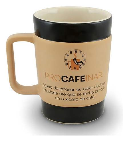 Caneca Coffe To Go-procafeinar 150ml-mondoceram Cor Pardo