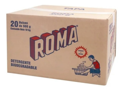 Detergente En Polvo Roma 20 Pzas De 500 G