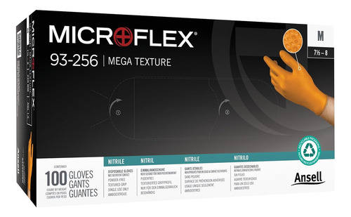 Microflex 93-256 - Guantes Desechables De Nitrilo Extra Dura