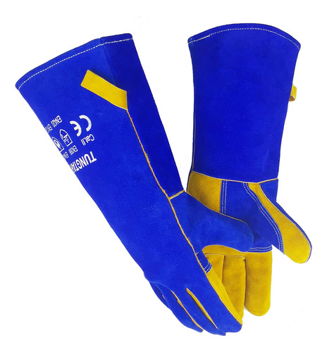 Tungtar Guantes De Soldadura De Cuero Herrero Mig Tig Grande