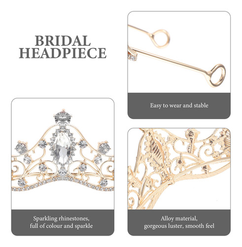 Diadema De Novia Con Forma De Corona Y Diamantes De Imitació