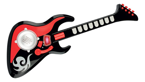 Guitarra Electrónica Infantil C/teclas Sonido Rasgueo Winfun Color Negro/Rojo