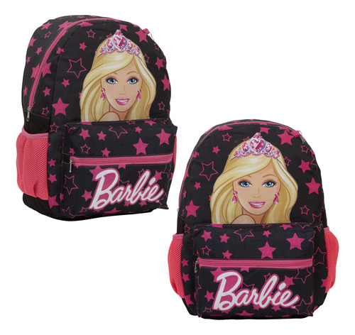 Bolsa Escolar Grande Menina Barbie Alça Costas Reforçada