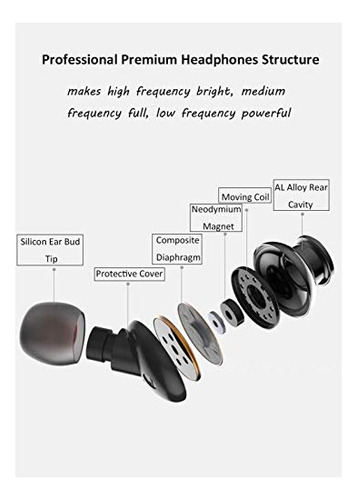 Auriculares Internos De Metal Con Cable Apexone, Auriculares
